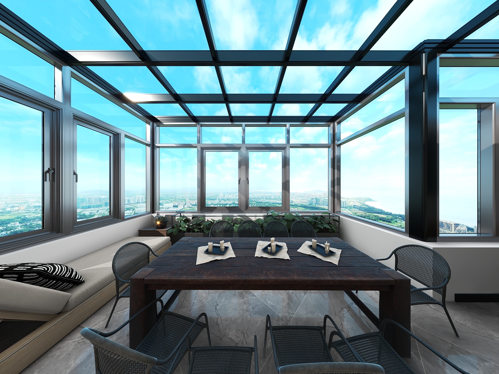 设计任志柚设计-151㎡4室露台阳光房装修效果图