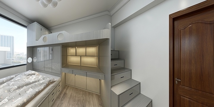 设计效图-华和南国银苑04户型-装修设计方案