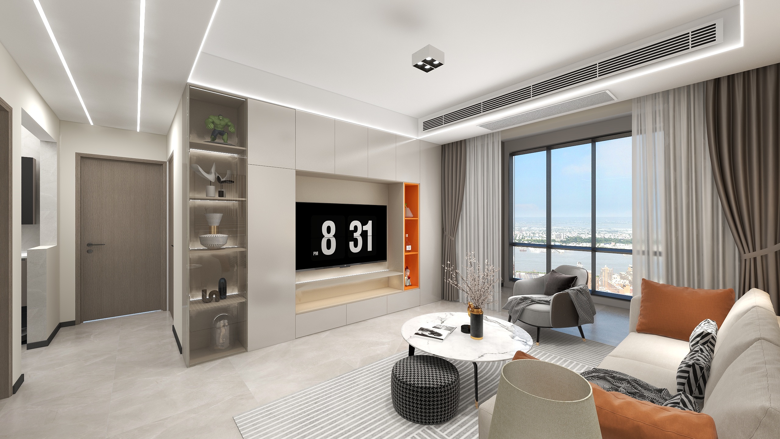 室内设计李晓静-现代简约106㎡4室-装修设计方案