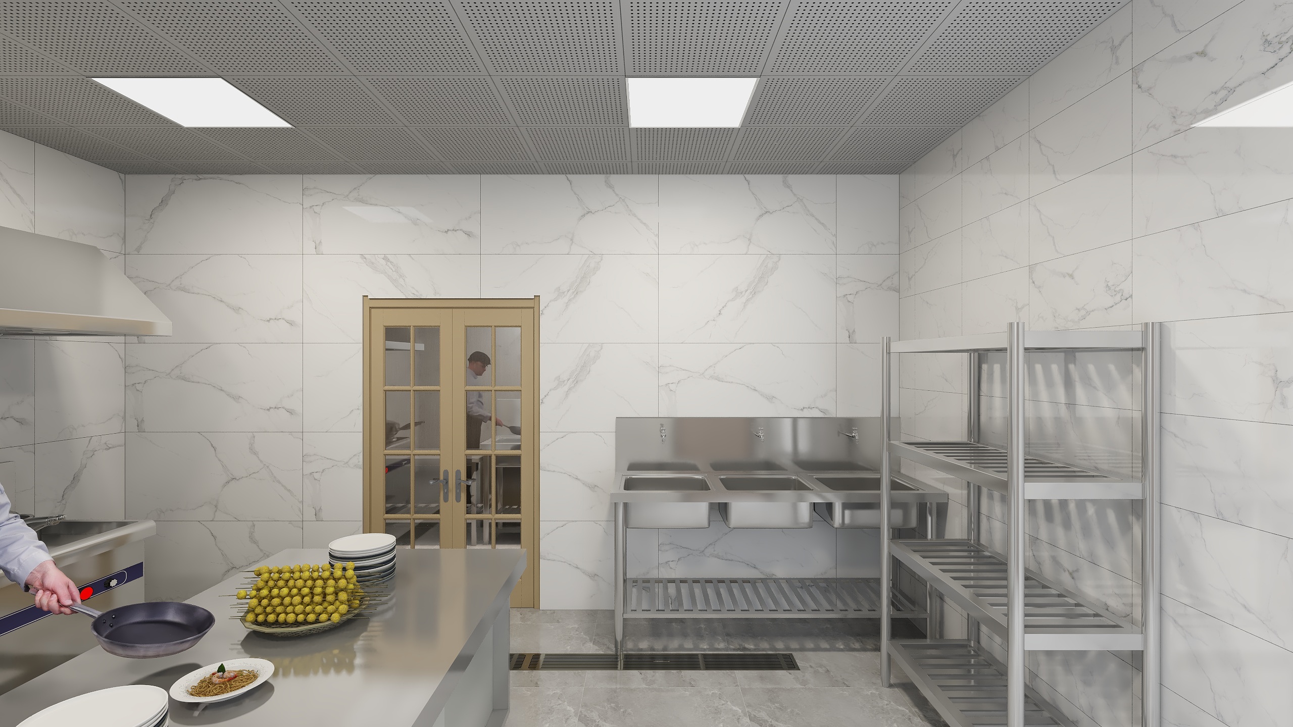 宿迁市华博建筑装饰有限公司-玖府鱼火锅店-装修设计方案