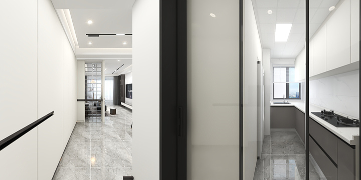 全景效果图..-上和院-11号楼602-装修设计方案