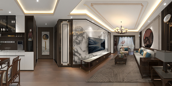 不帅不拽随你爱不爱丶-悠山郡130平 中式-装修设计方案