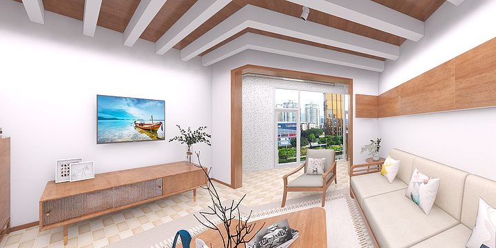 黑道人设计组-83㎡2室-装修设计方案