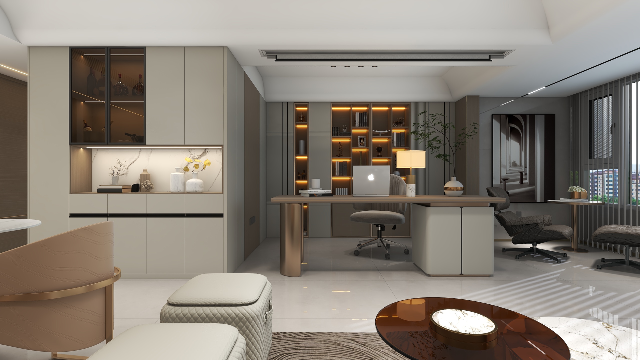 丨默涵丨-128平极简轻奢表现-装修设计方案