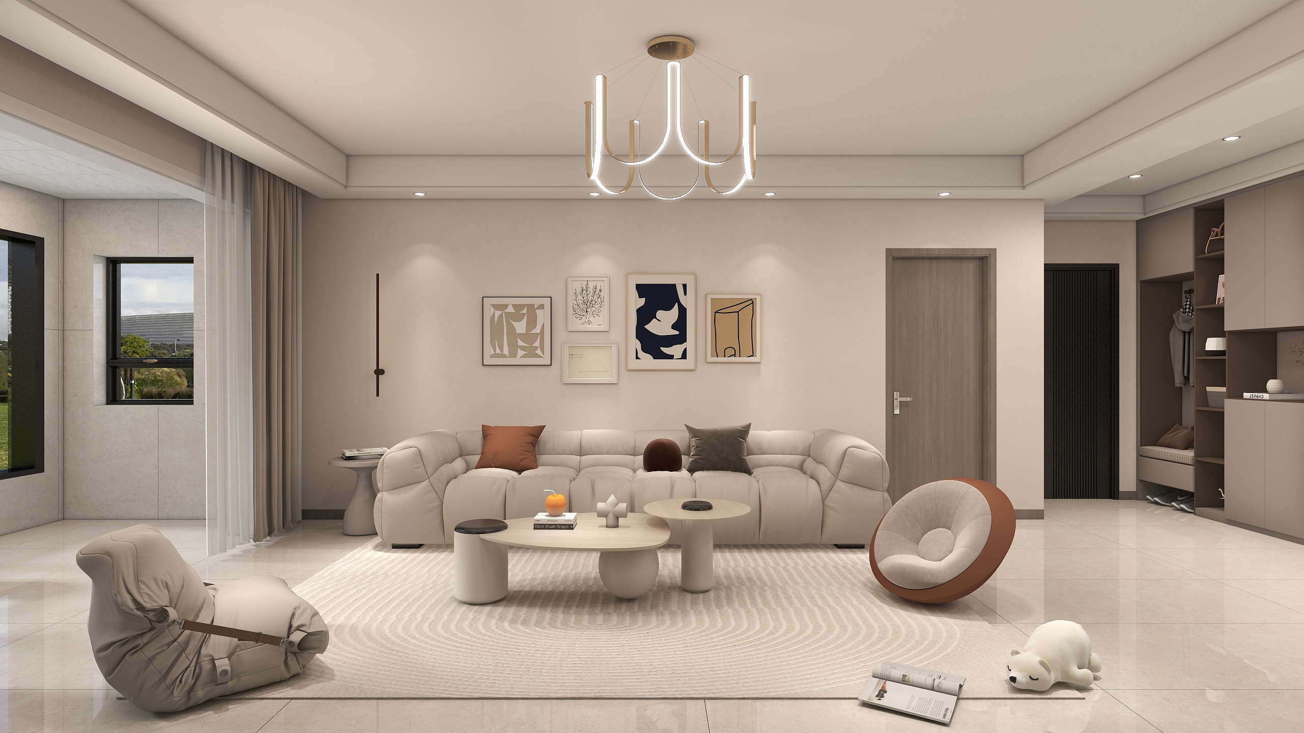 天道酬勤HCQF-现代奶油风-装修设计方案