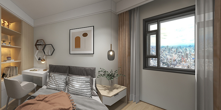 夏茂容-原木风全屋全景-装修设计方案