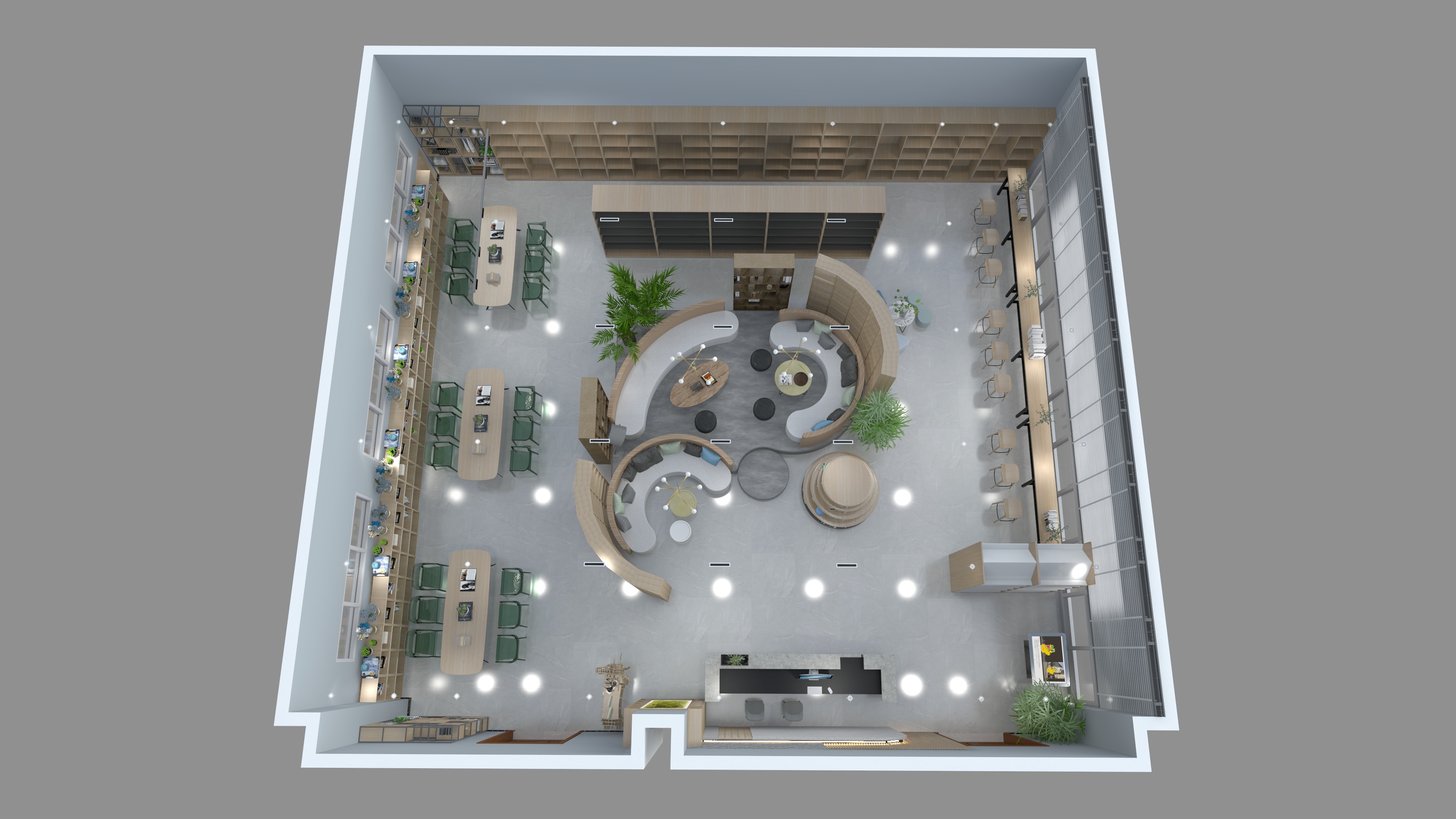 丽泰整装设计-三味书城-阅览室-装修设计方案