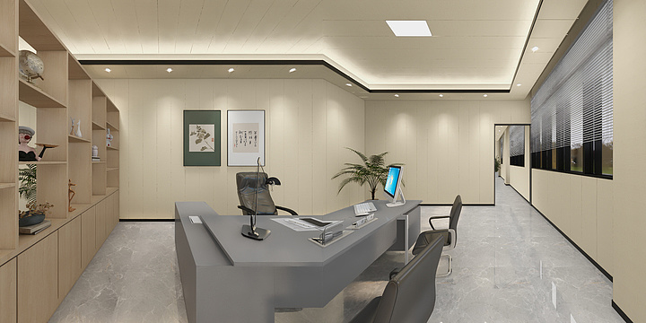 向上而生设计工作室-王总办公室-装修设计方案