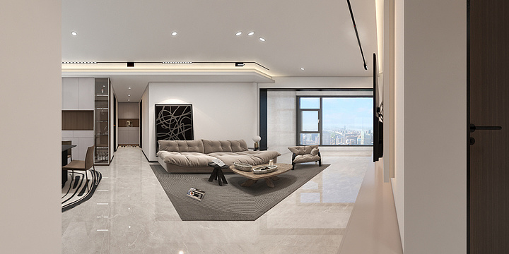 洛曼大地-正本春暖花开16栋202半包效果图（二手车客户）-装修设计方案