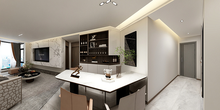 M贺雄设计7712-效果图.dwg-装修设计方案