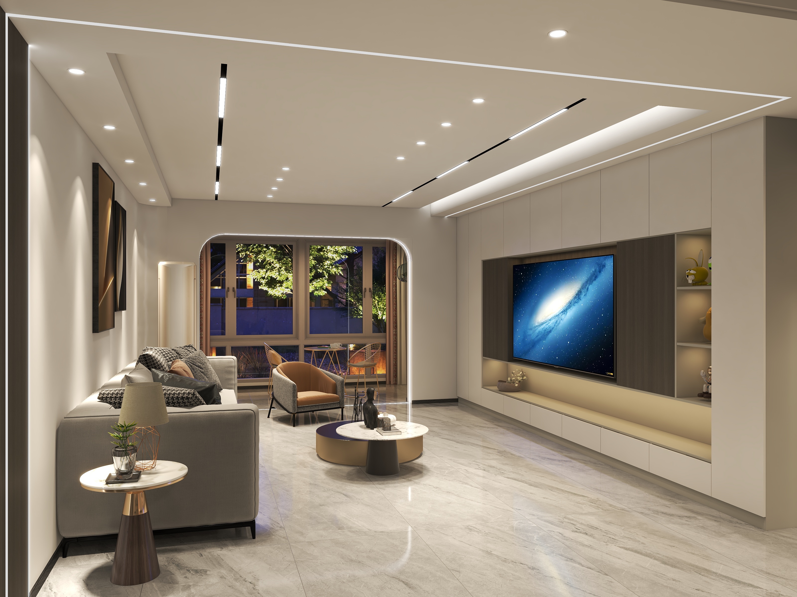 唐锐-温馨-奶油-升华123平米3室-装修设计方案