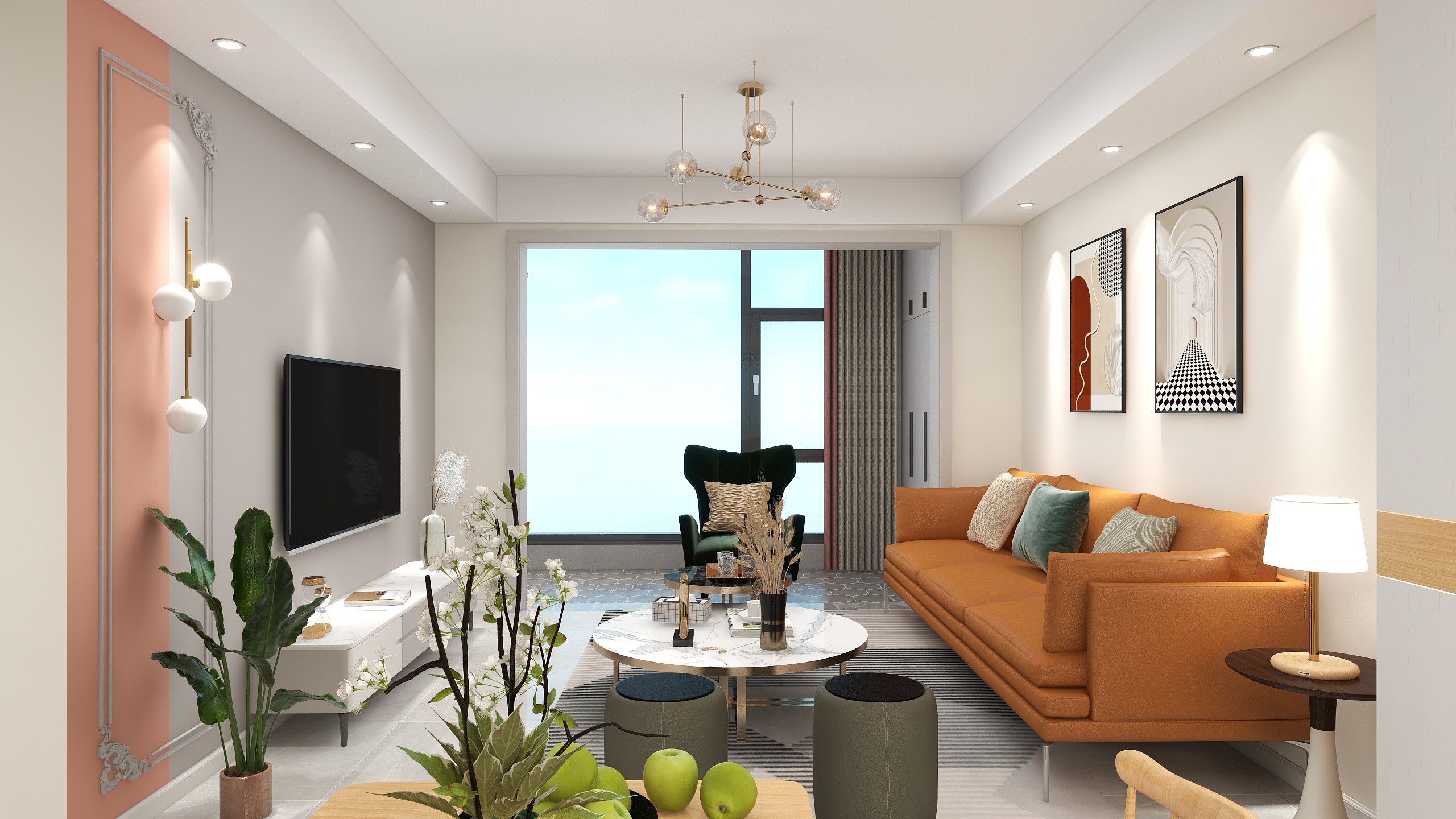 YH设计师-水岸华庭119㎡4室装修效果图