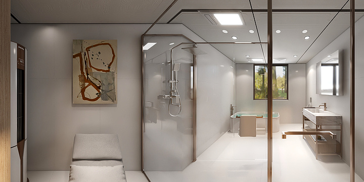 湖州长兴店-超威电池浴室-装修设计方案