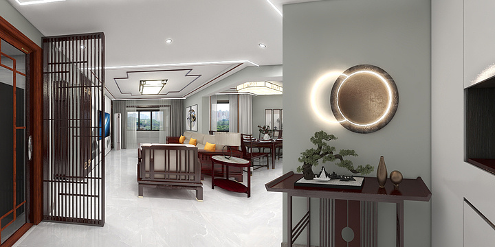 任德龙forever-麒麟紫荆城青西苑-8-2301新中式-装修设计方案