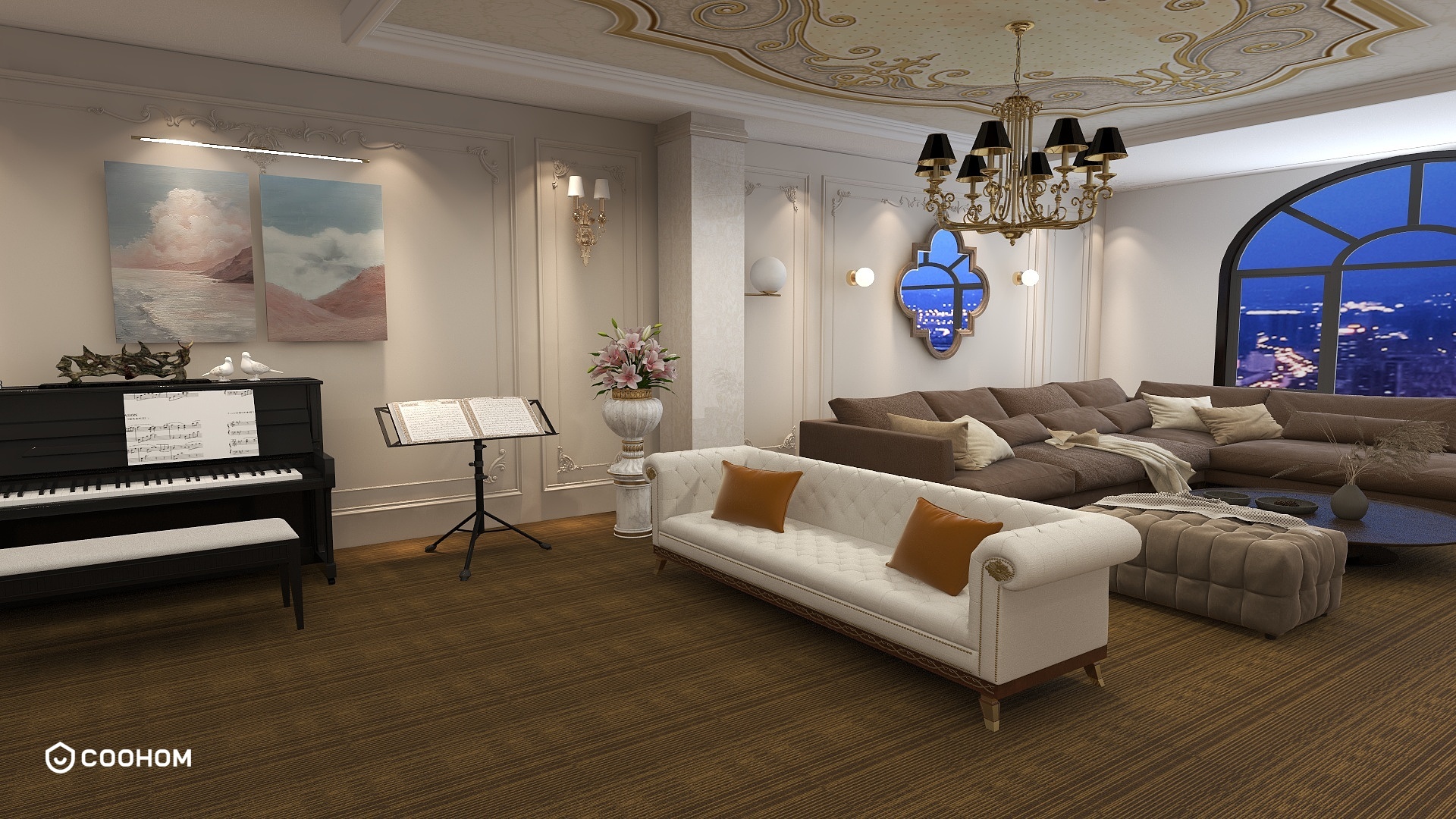 ladyoforion的装修设计方案:luxury living room