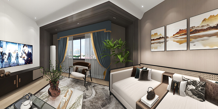 室内装饰一李林-邓总-怡然静意-装修设计方案