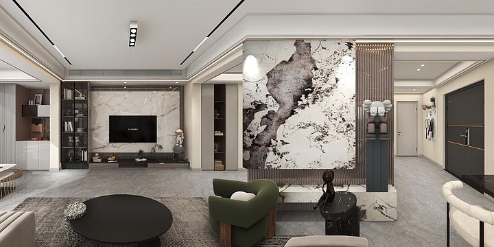 了了青山见-袁欣-天誉合府153平轻奢2-装修设计方案