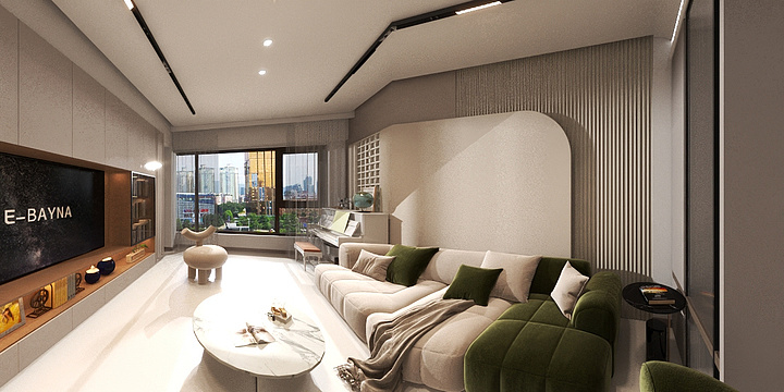 壹泓装饰-德贤华府88.9奶油风-装修设计方案