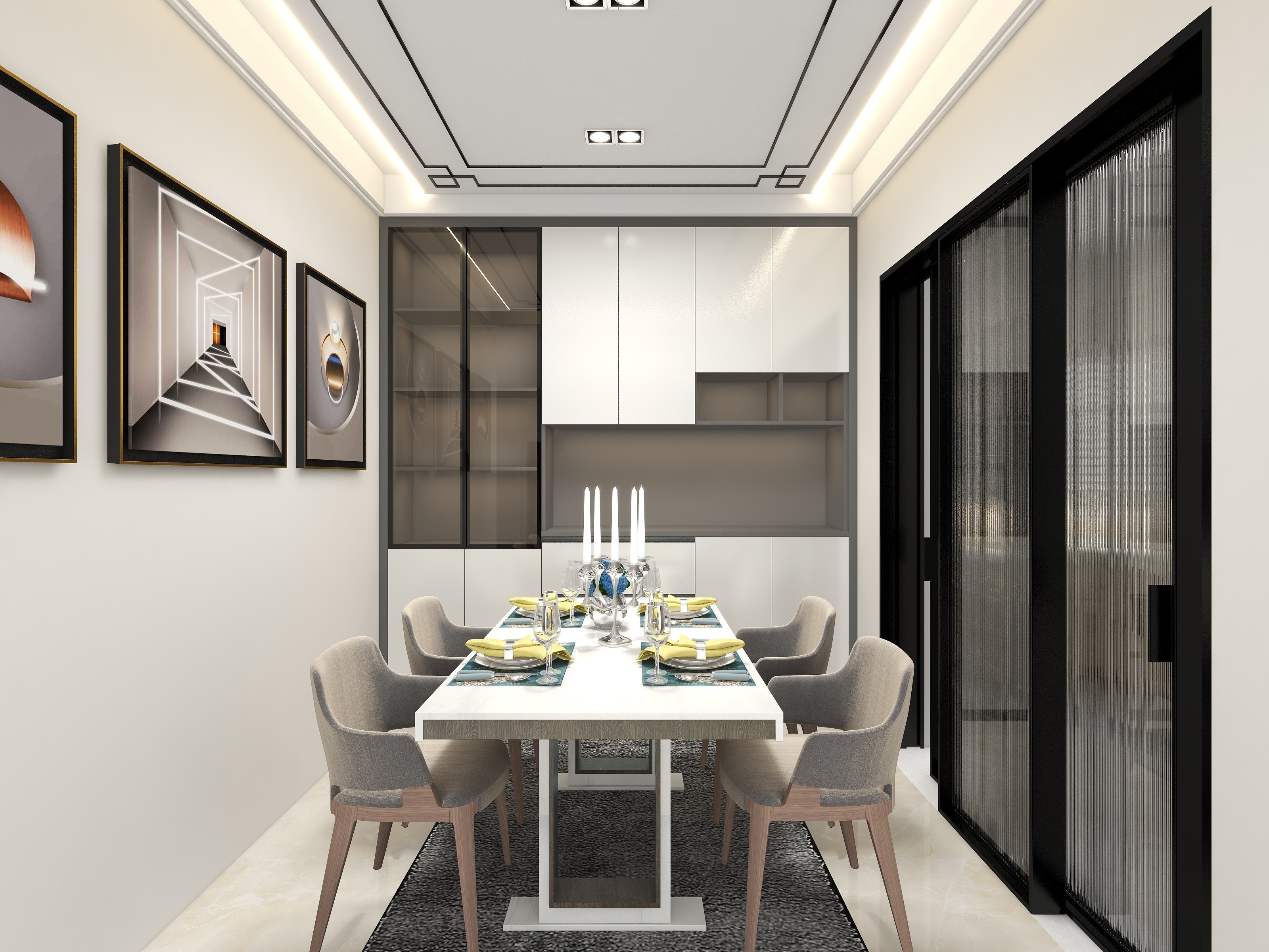 李玉光-❤中式125㎡3室装修效果图