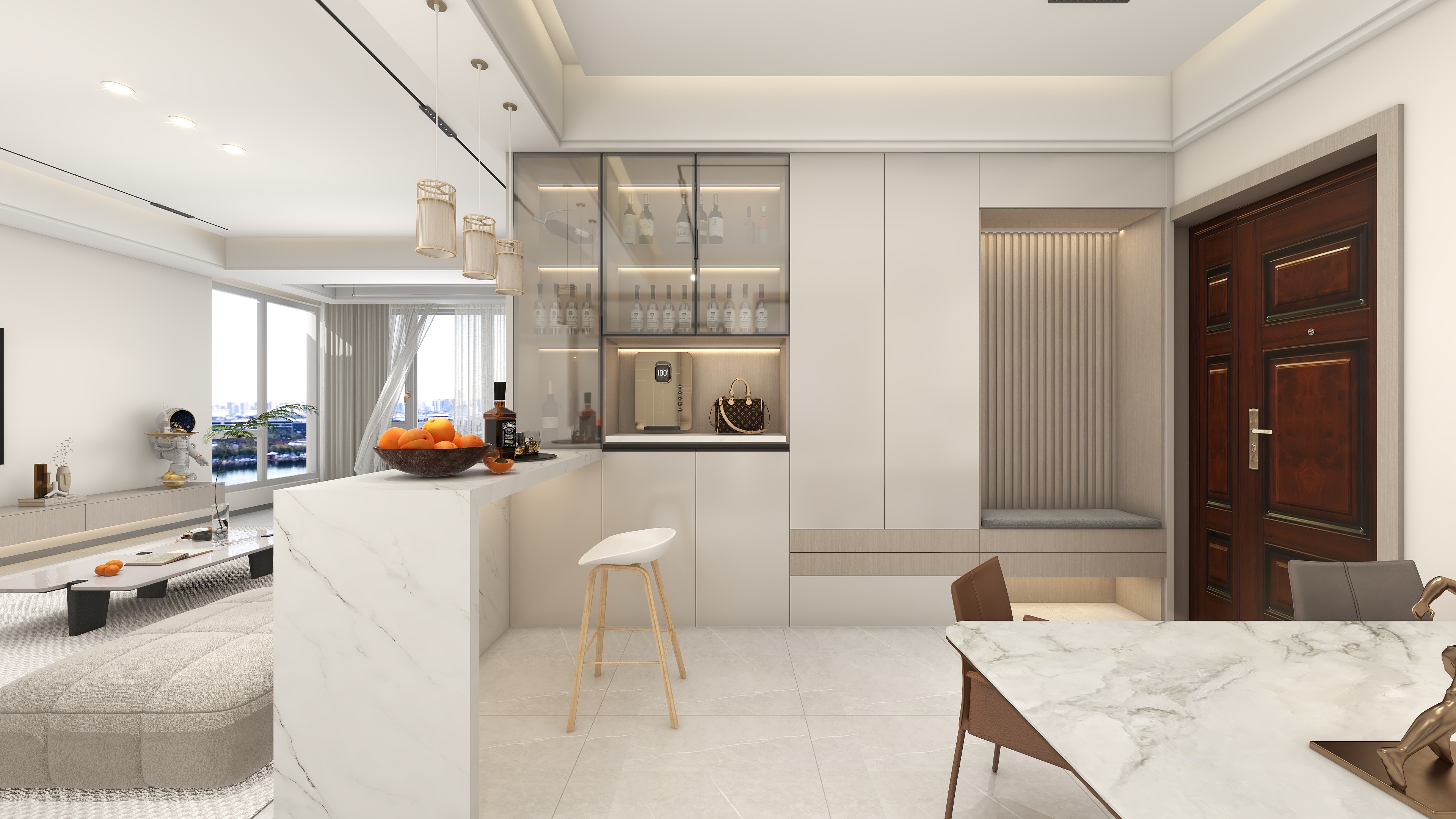 洛阳禾间装饰-凤山龙城奶油三居室-装修设计方案