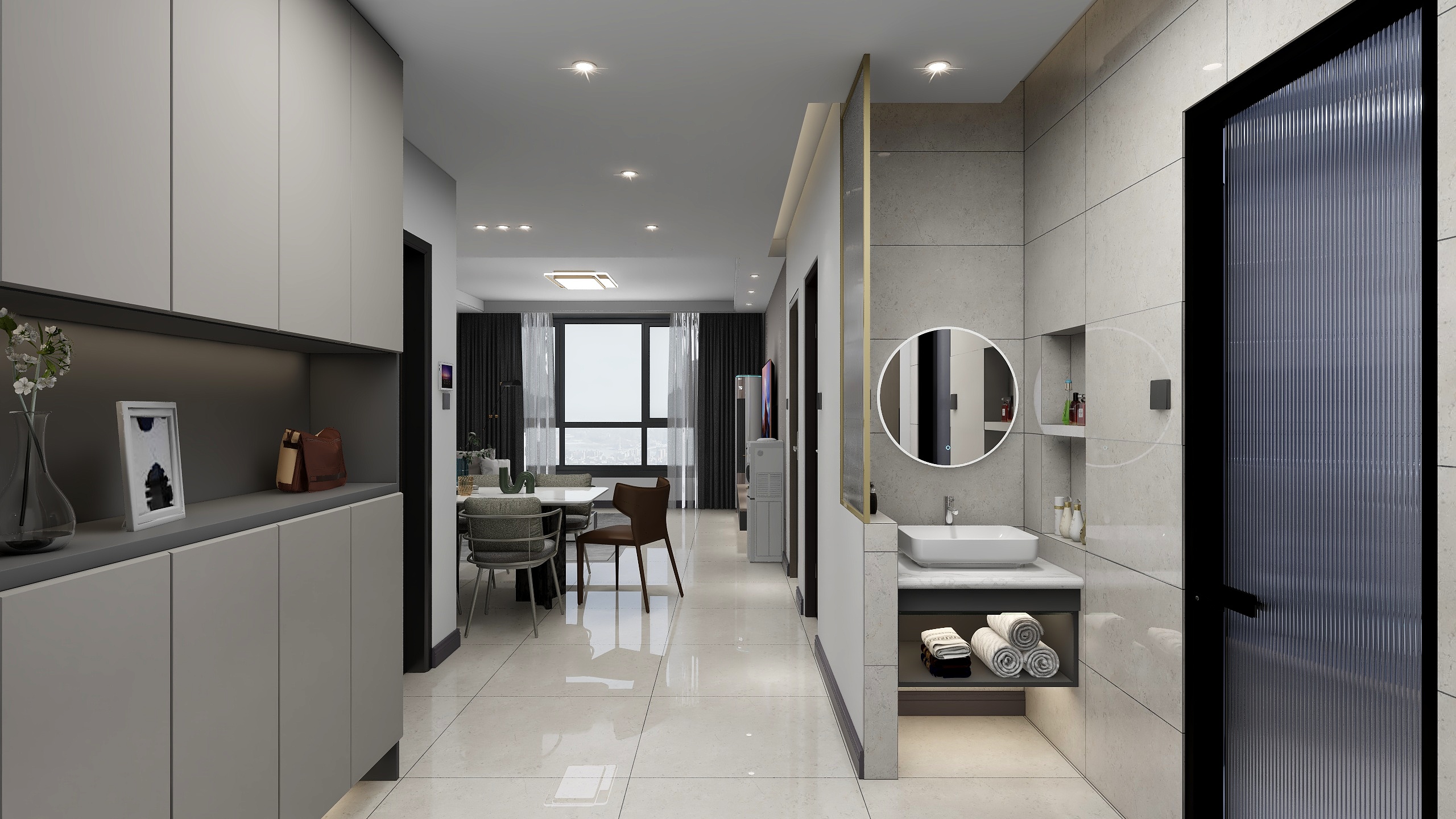 姚广龙-现代轻奢风-三居室90平-装修设计方案