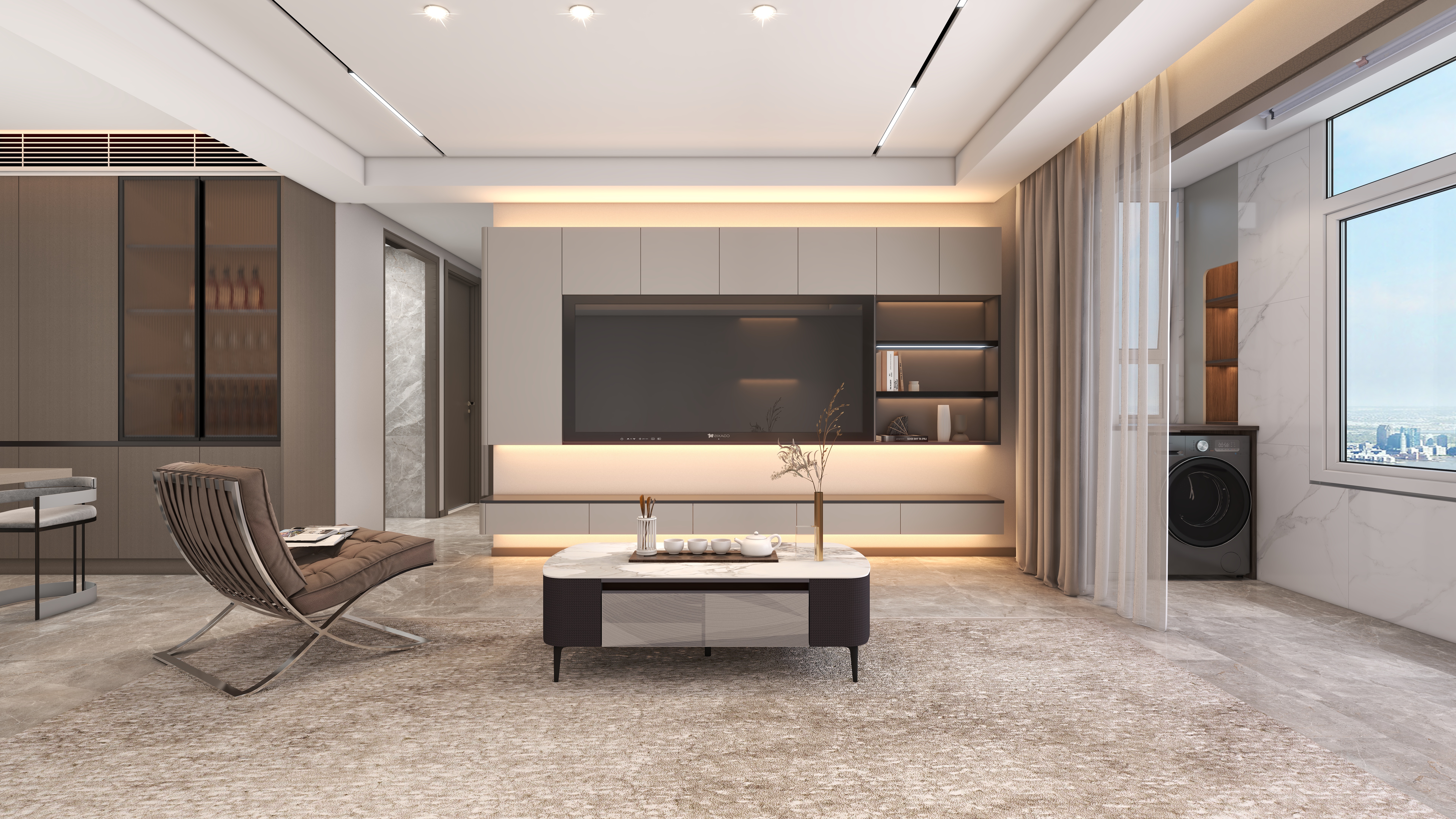 天道酬勤HCQF-现代风格三居室-装修设计方案