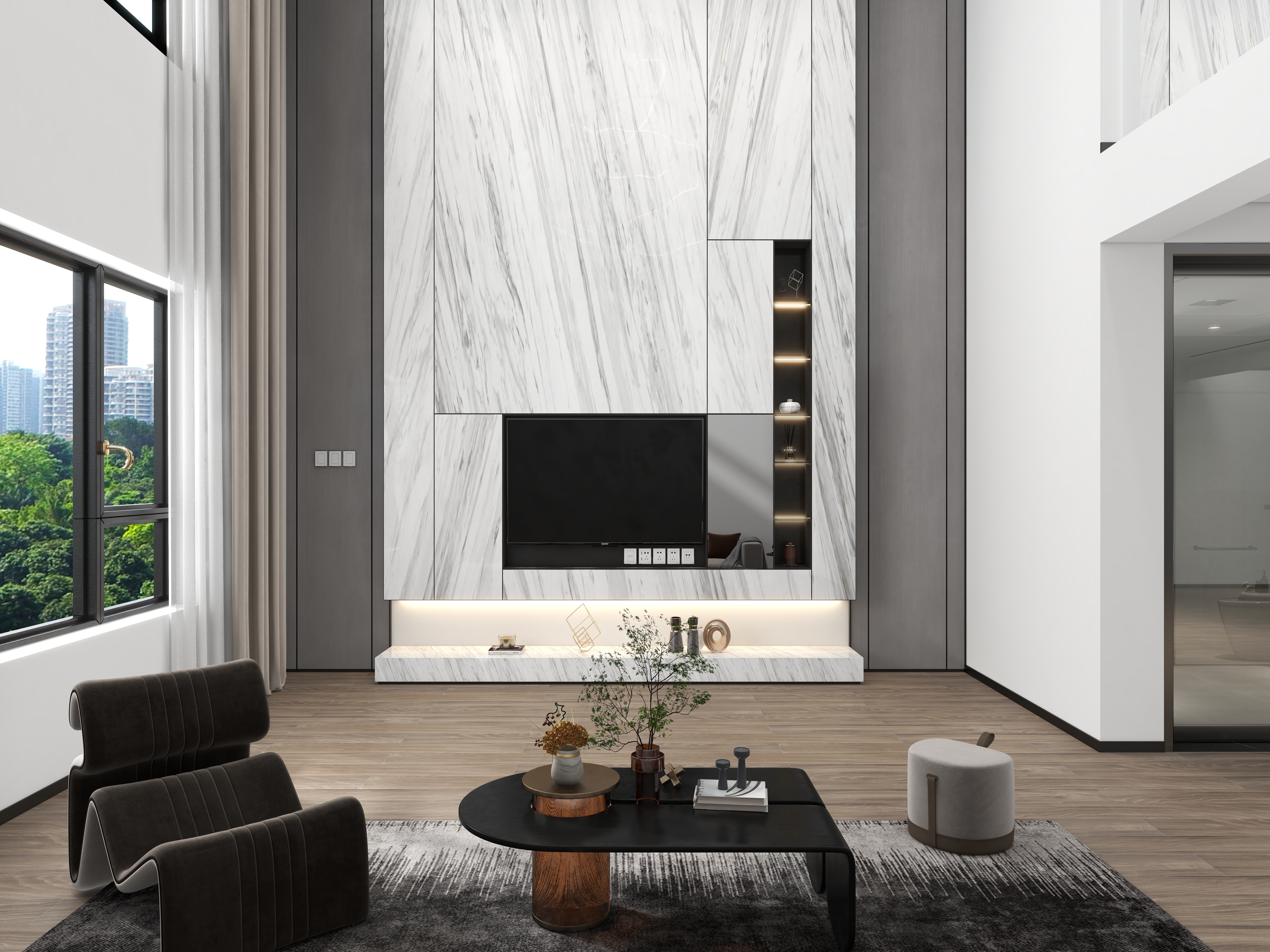 小摆菲啊-无主灯设计现代风格-装修设计方案