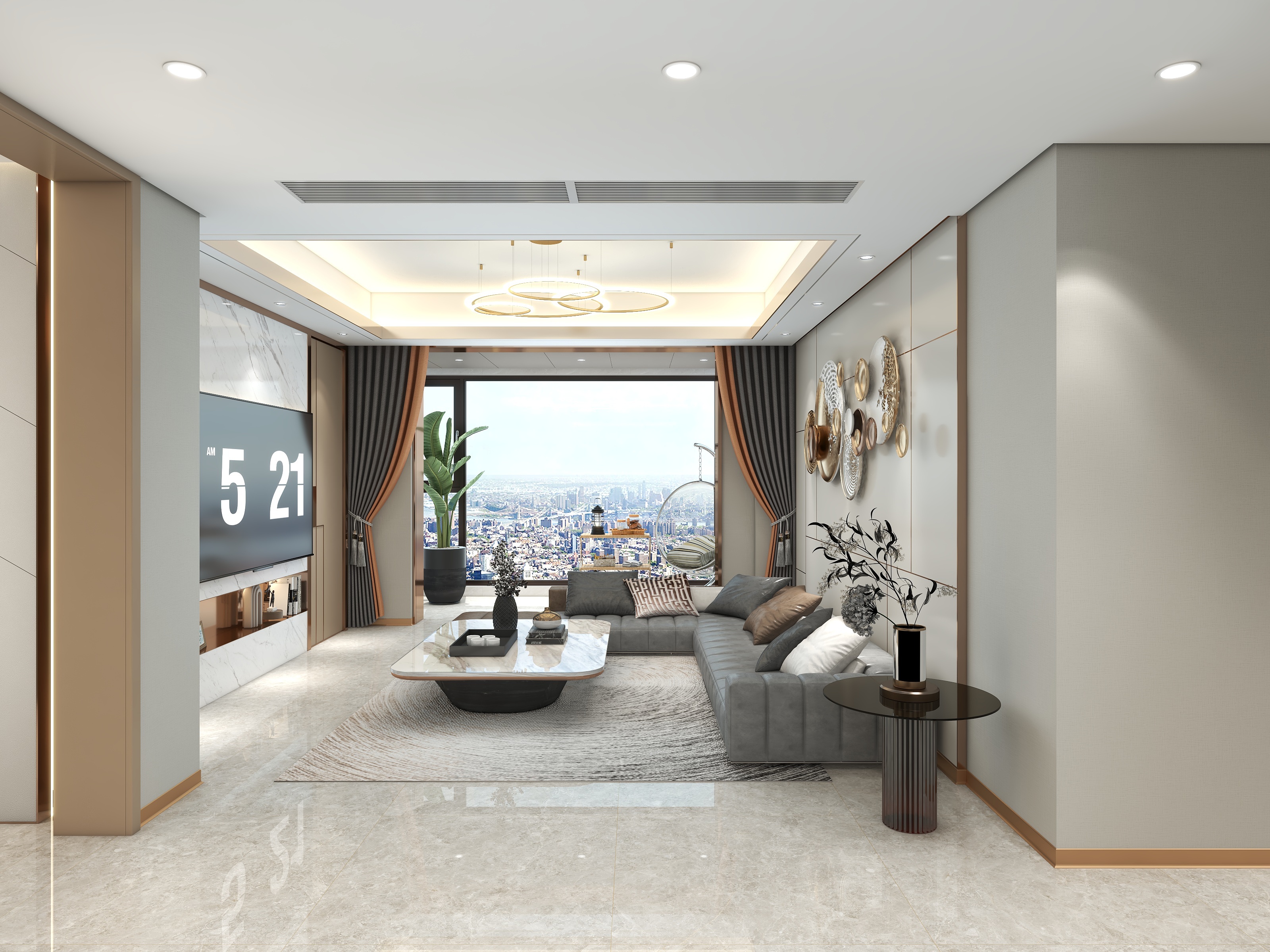 湛智华-现代轻奢158平3房装修效果图