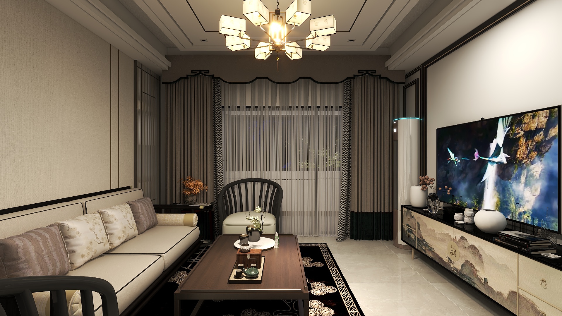 一般路过读者-东投·状元府新中式109㎡2室-装修设计方案