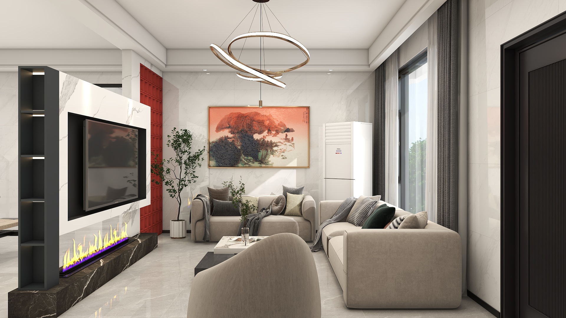 李青越-329方现代风格自建房5居室复式装修效果图