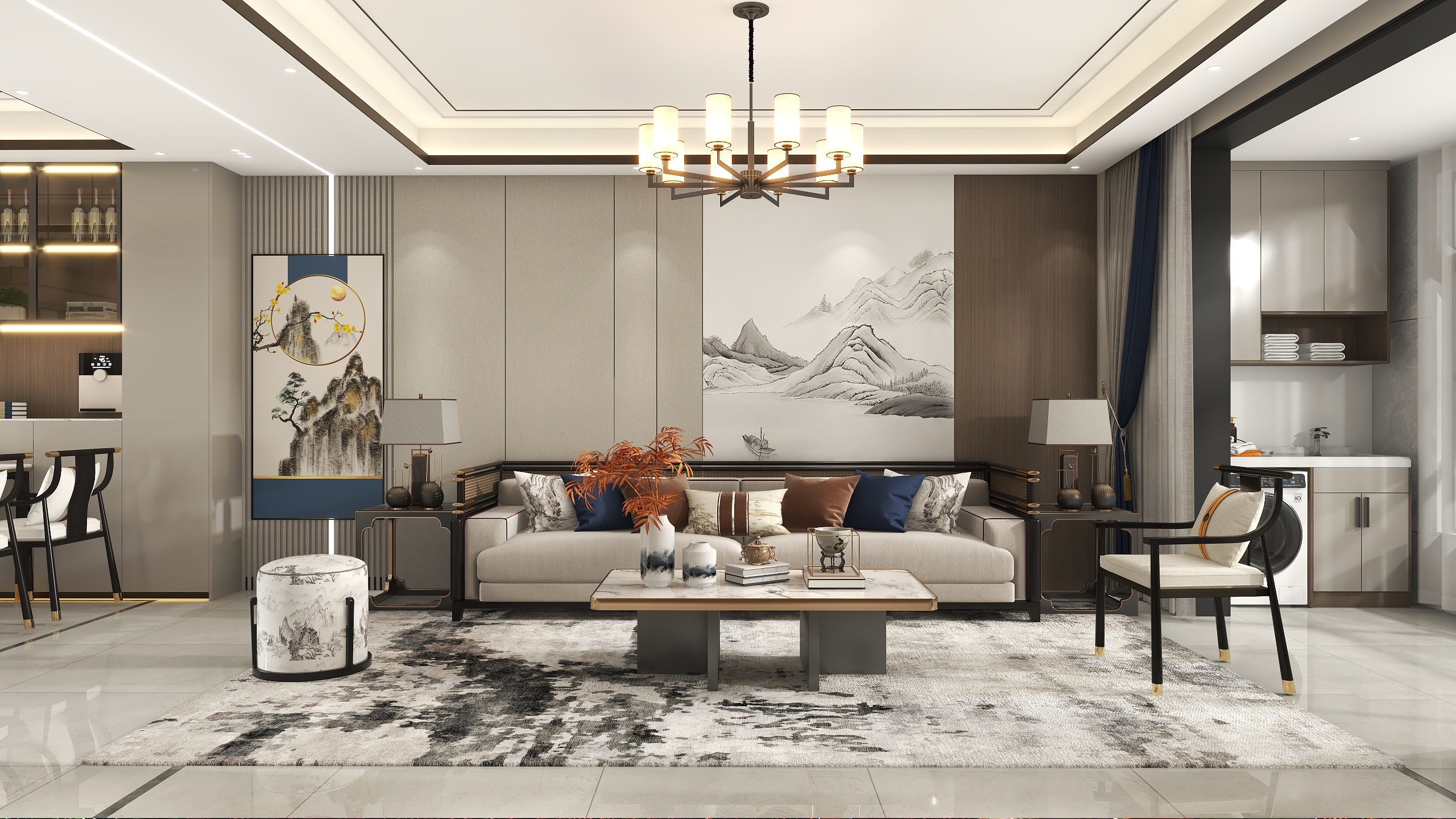 北方的牧人-新中式装修效果图