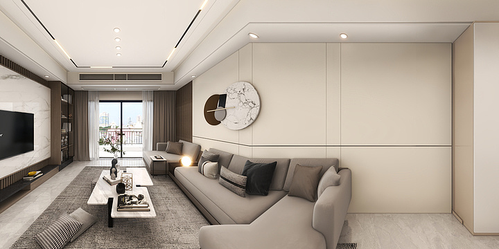 全景效果图777-中心洲3懂2402-装修设计方案