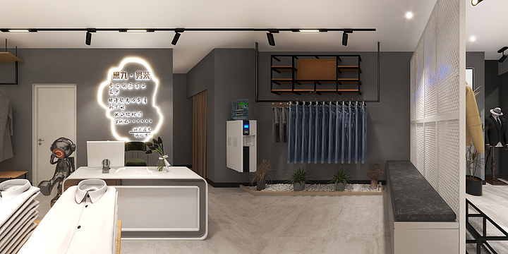 紅魚-墨九男装-装修设计方案