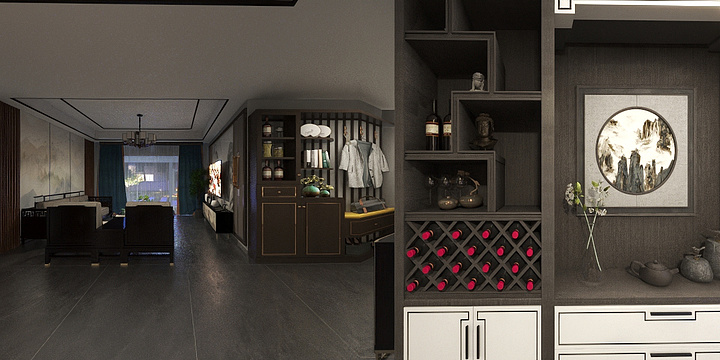 鑫豪设计工作室-橘洲一号（新中式）-装修设计方案