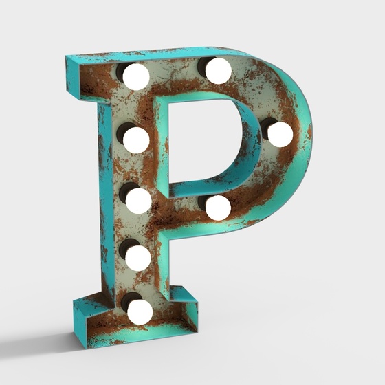 ~More Avant garde 3D Text,Industrial style letter,Decorations,Table Decor,Others,golden