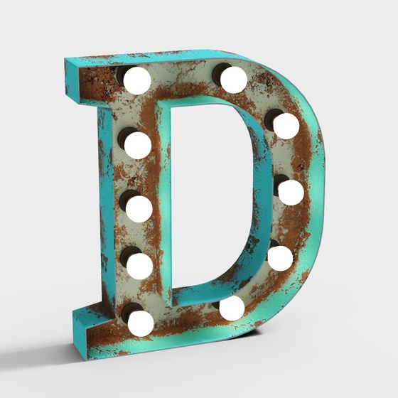 ~More Avant garde Table Decor,Industrial style letter,Decorations,3D Text,Others,green