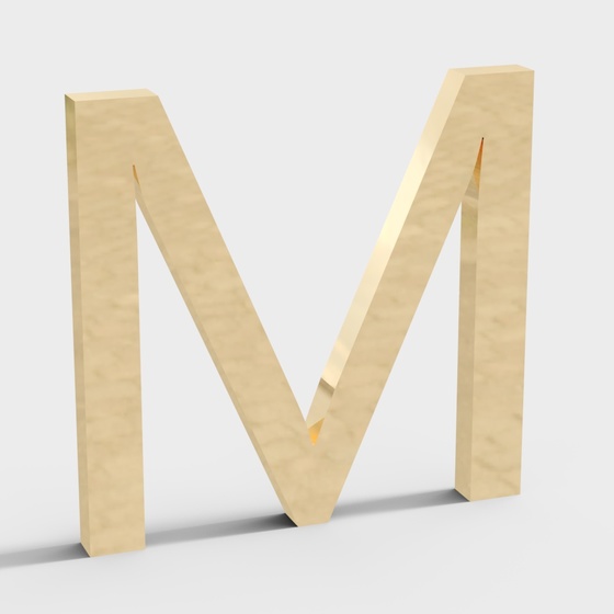 Colorful Text M 3D Model