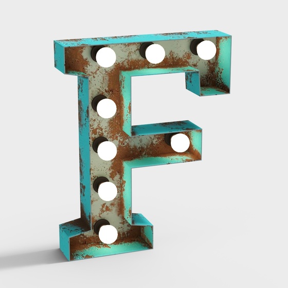 ~More Avant garde Industrial style letter,Table Decor,3D Text,Decorations,Others,green