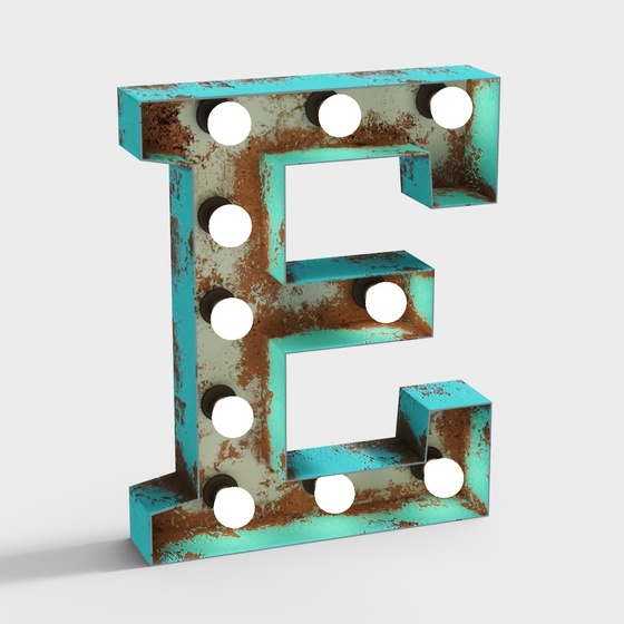 ~More Modern Others,3D Text,Industrial style letter,Table Decor,Decorations,green