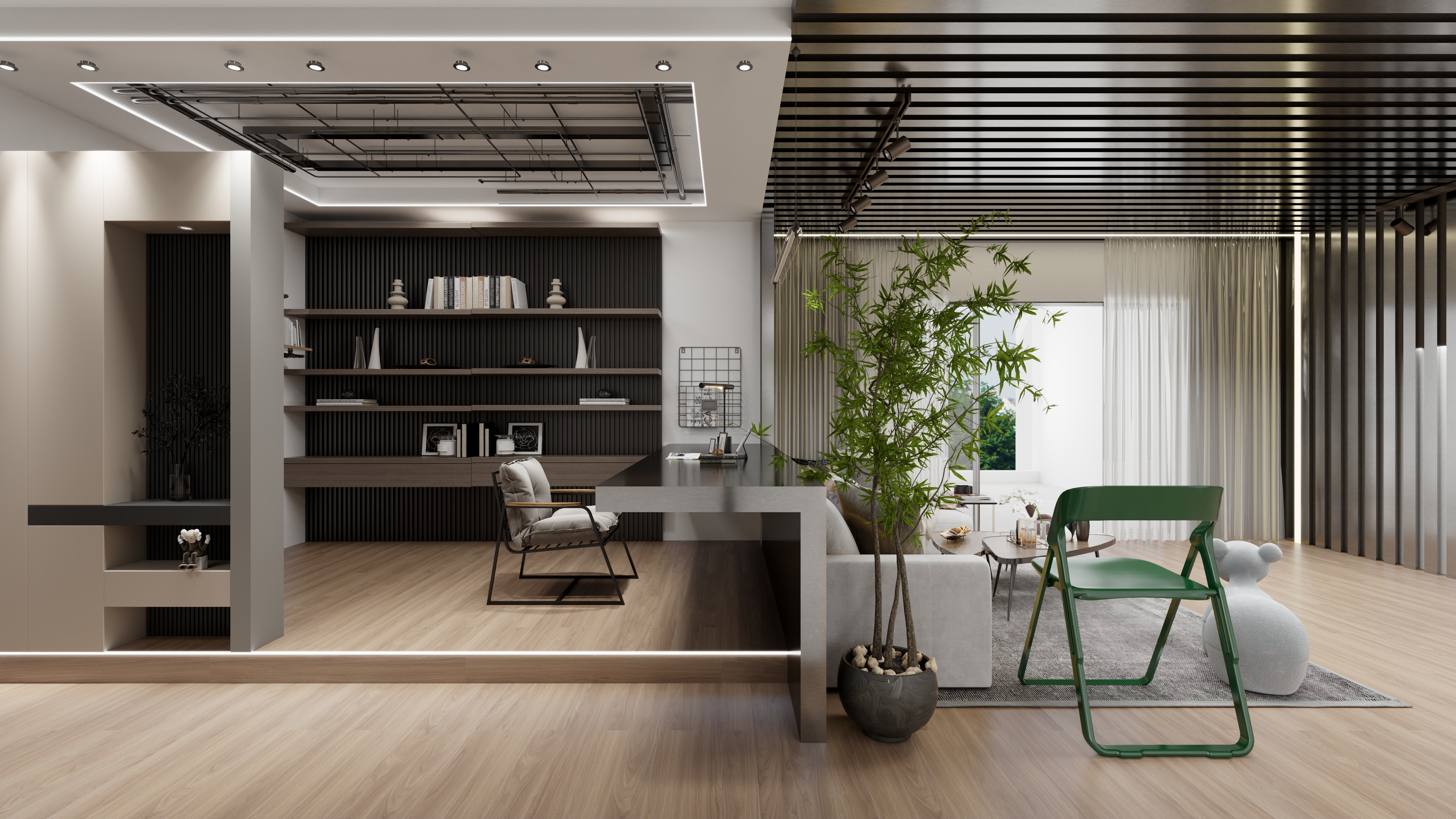 你的海哥-189㎡3室-工业装修效果图