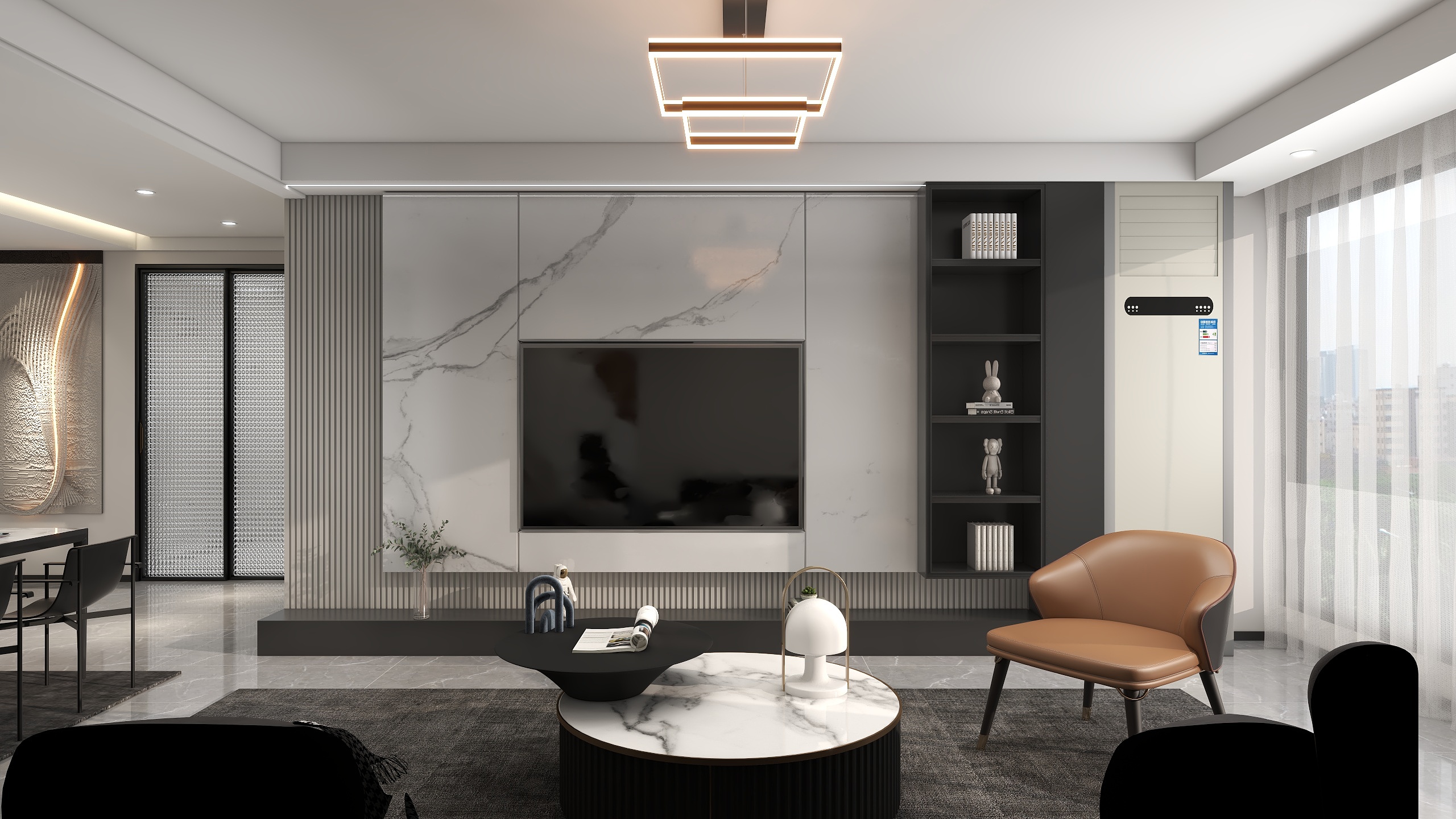 BR室內外设计-90㎡2室现代风格-装修设计方案