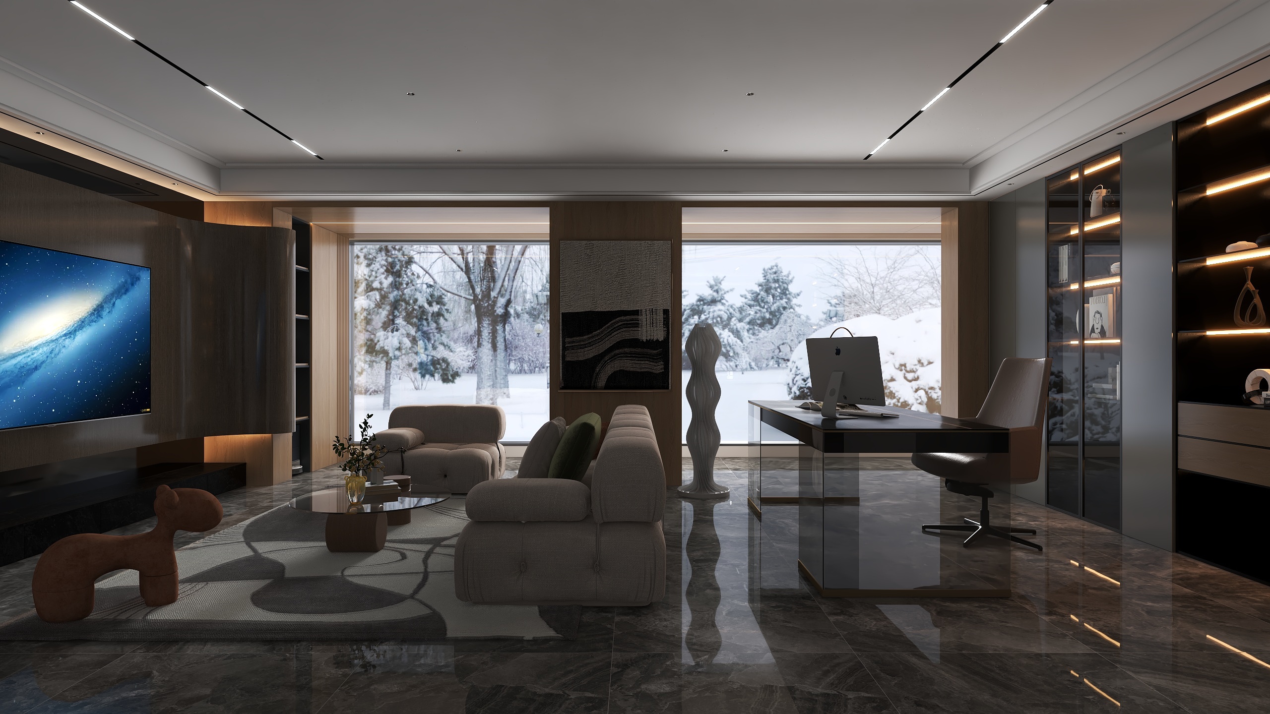 润安空间设计-天虹精英会140㎡3室-装修设计方案