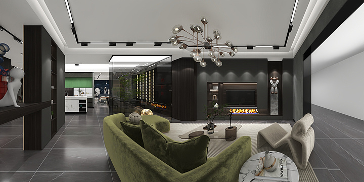 LIWENBI-派尔森西安航天城展厅-装修设计方案