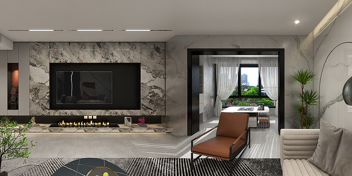 元設計-御江帝景139㎡1室-装修设计方案