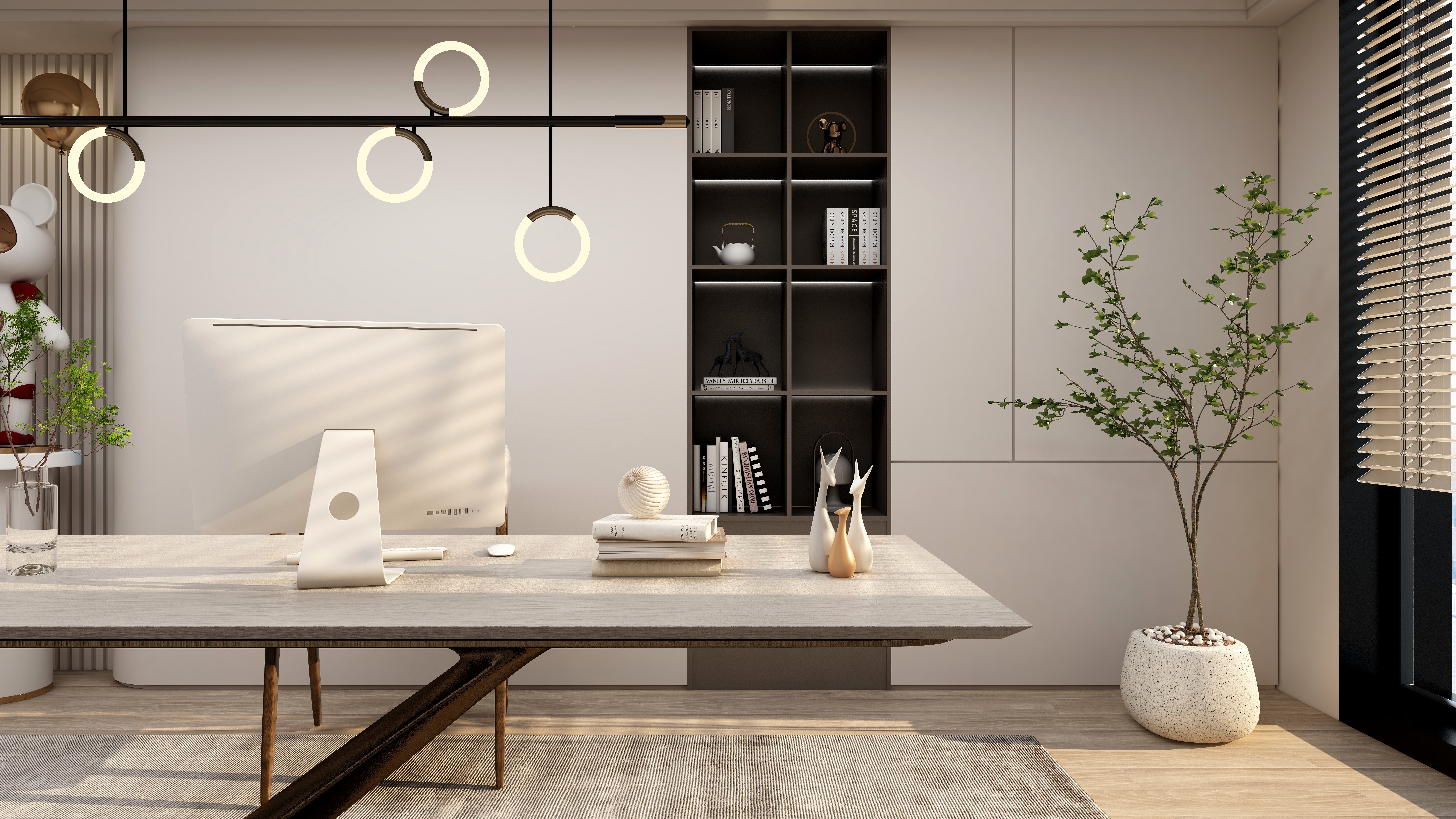 一云设计-轻奢风书房-装修设计方案