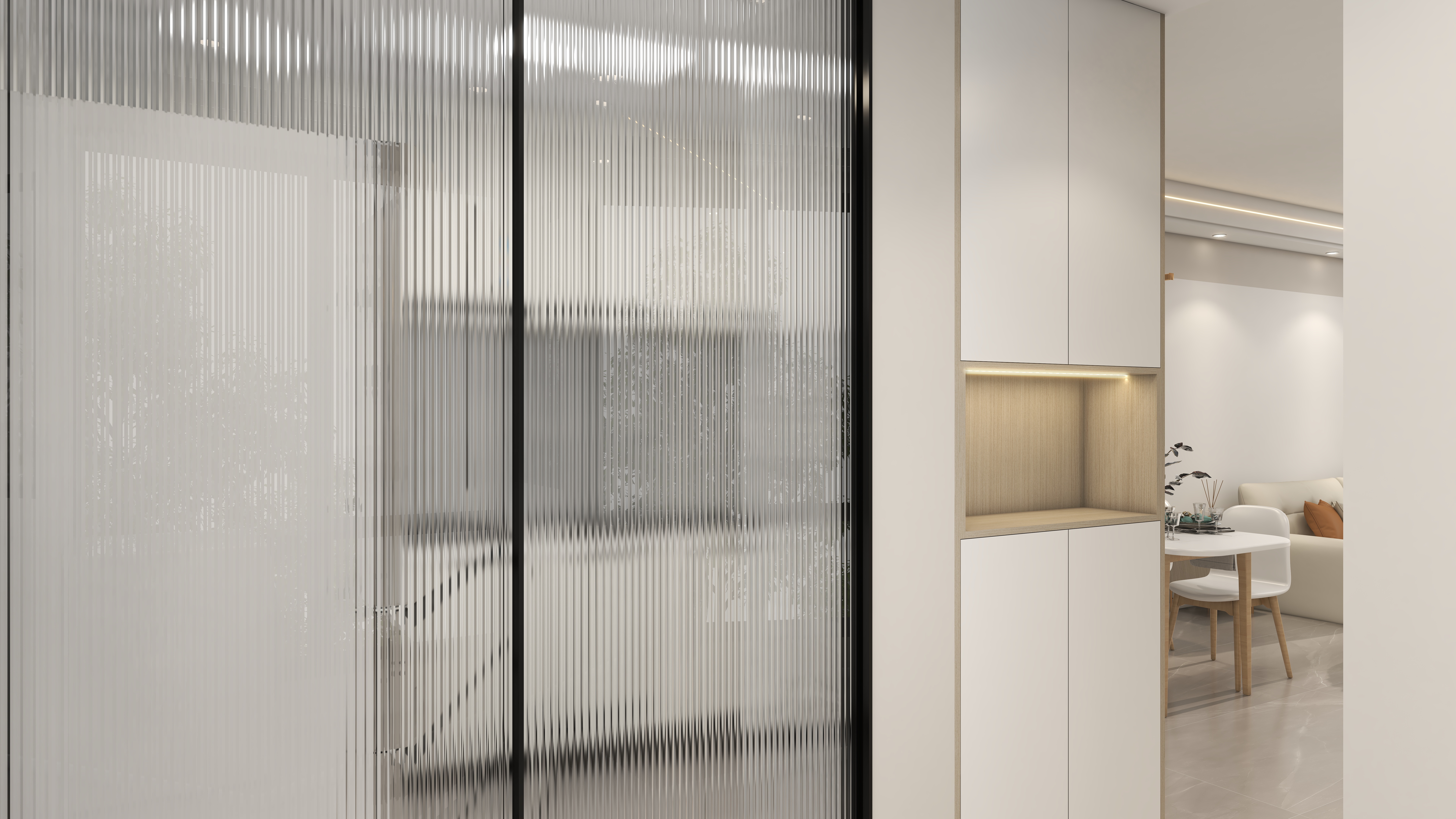 星空设计500一套-三居奶简约奶油风88㎡装修效果图