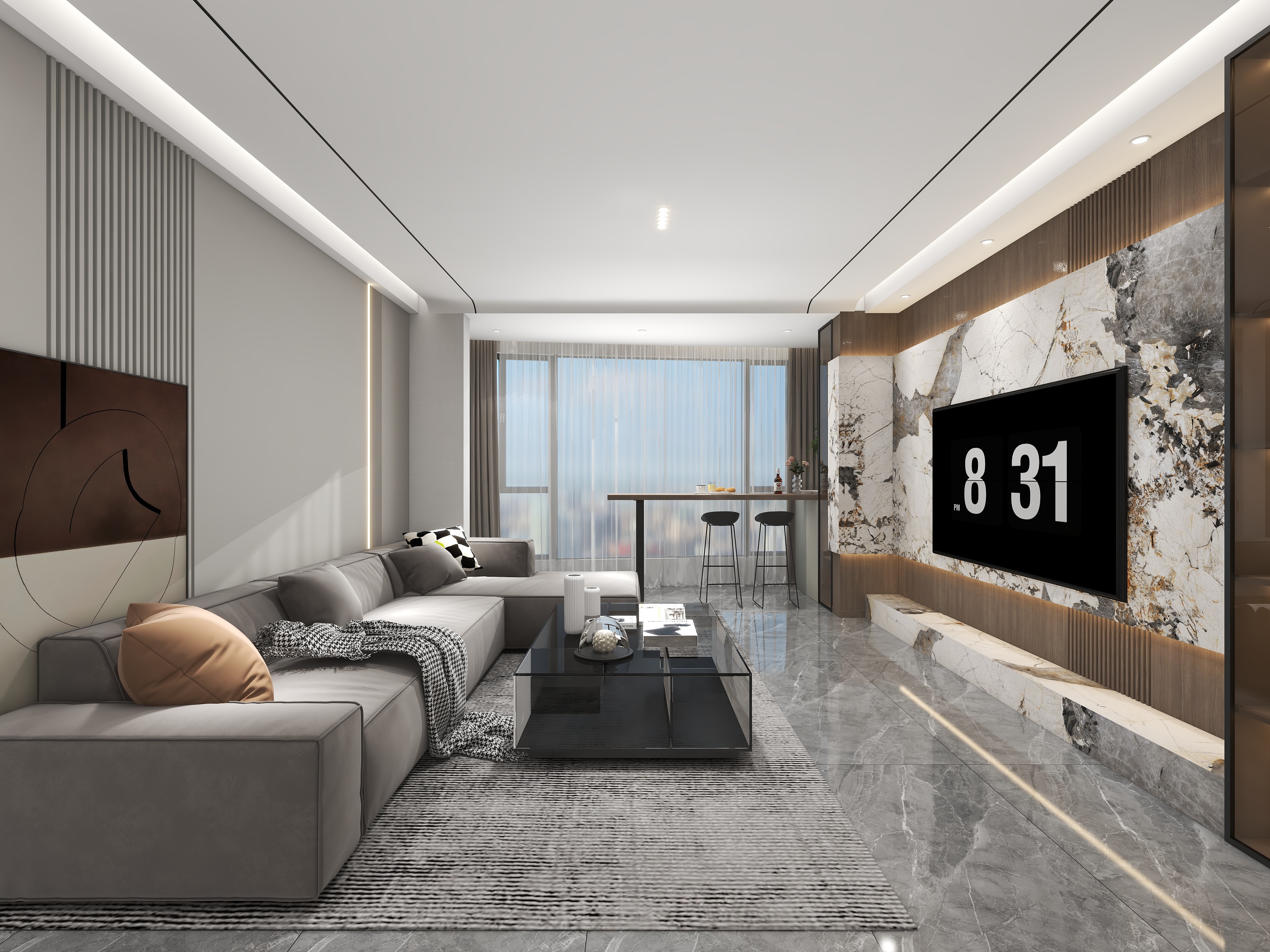 YANGXIAN-110㎡3室现代-装修设计方案