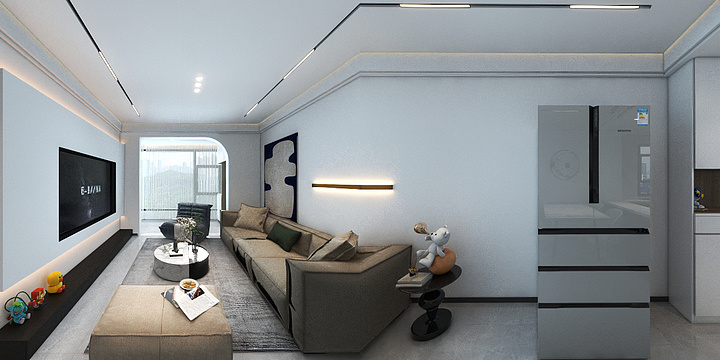 追求卍-兰凌12-604  格栅背景-装修设计方案