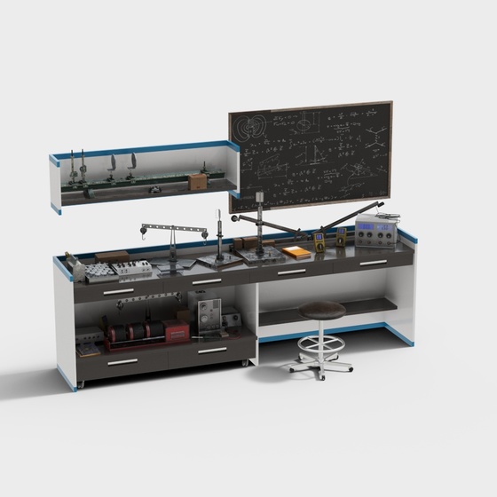 Modern Operating Table 3D Model in Black