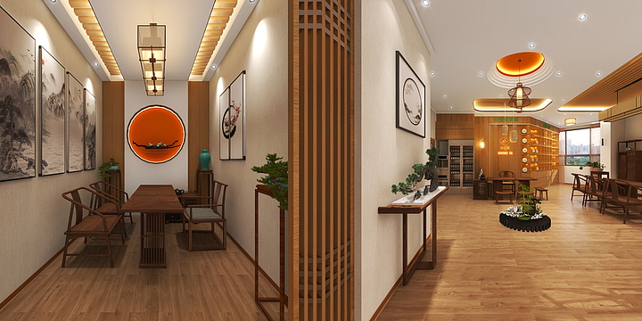 DK空间设计-万达茶楼-副本-副本-装修设计方案